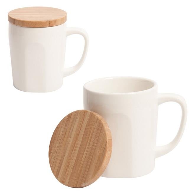 Personalized Ceramic Porcelain Coffee Cup Mug with Engraved Bamboo Lid s 14 oz Personalized Ceramic Porcelain Coffee Cup Mug with Engraved Bamboo Lid s 14 oz
